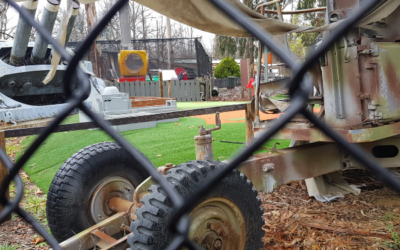 WILPF Australia launched its WILPF demilitarisation campaign webinar - photo of military toys in playground